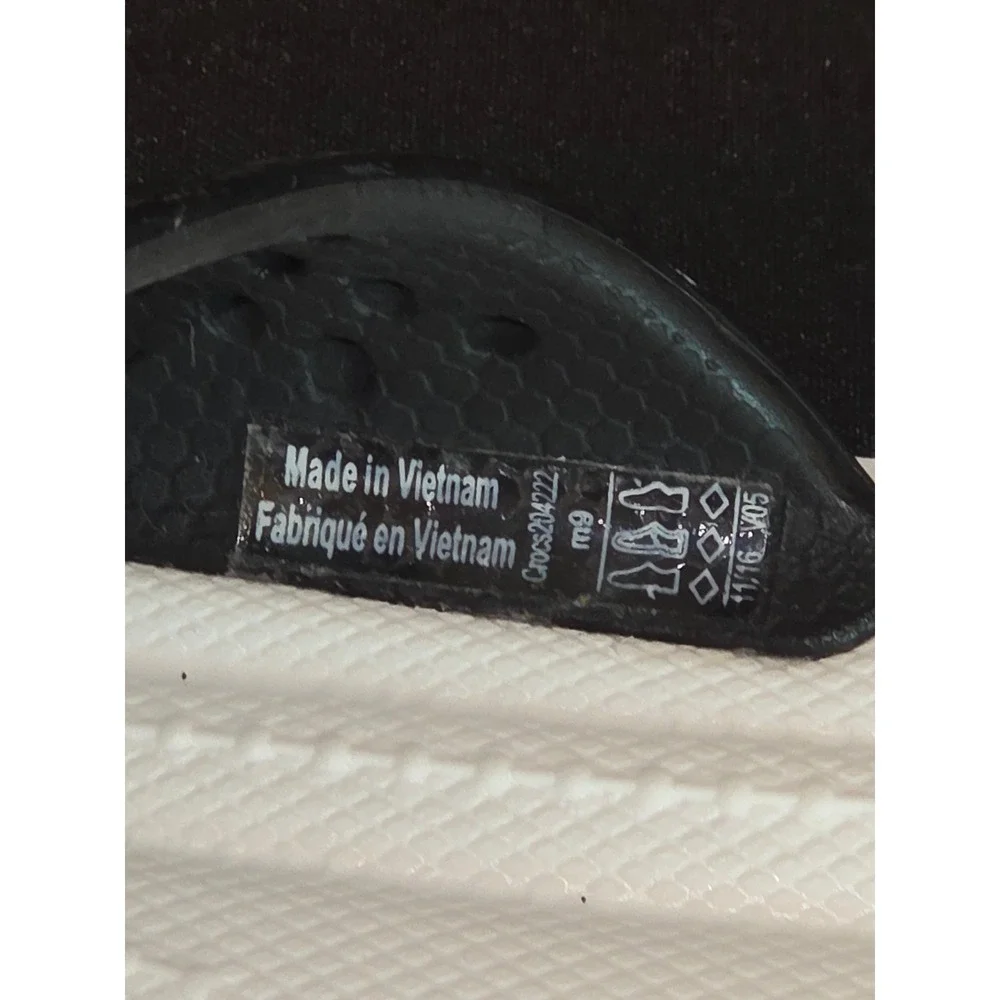 Crocs M9 Mens Slides Sandals Black Perforated Slip On Comfort Sandal‎